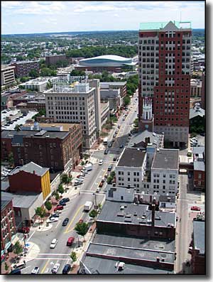 A view in downtown Manchester Downtown Manchester, New Hampshire