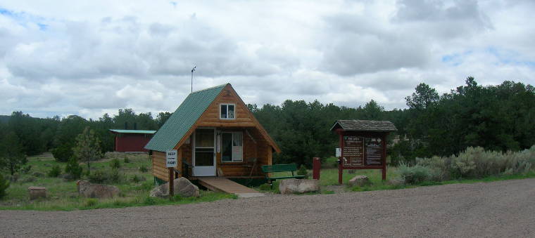 Datil Well Recreation Area: A view of the entry kiosk Datil Well Recreation Area