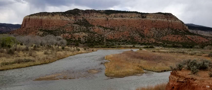 The Rio Chama opens up a bit and slows down at the Big Eddy Pullout