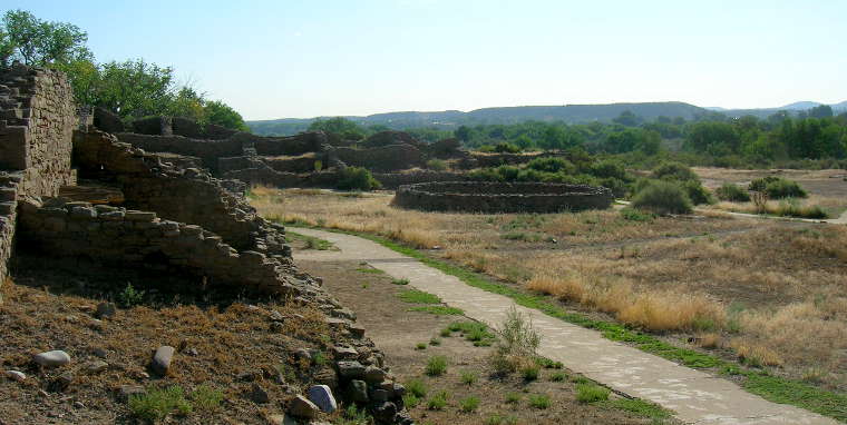 View in the central courtyard at Aztec Ruins National Monument Aztec Ruins National Monument