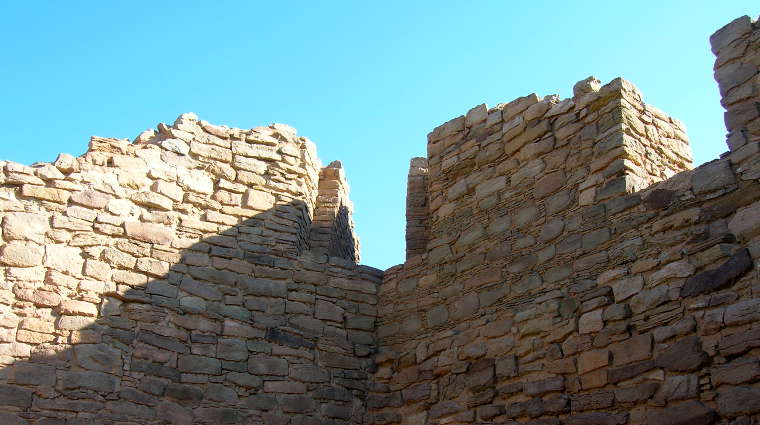 View of a masonry detail at Aztec Ruins National Monument Aztec Ruins National Monument