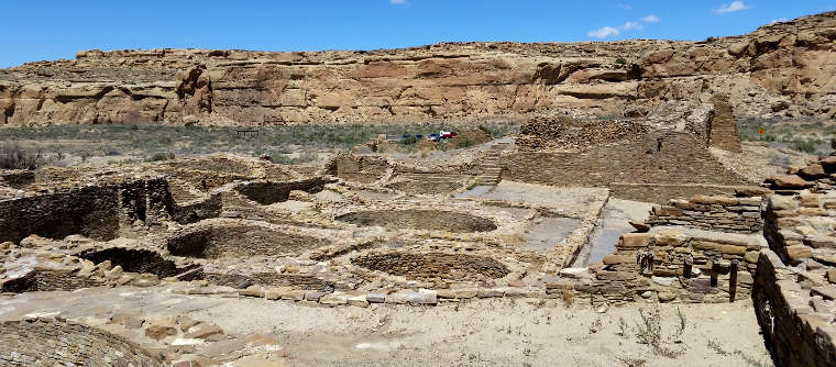 Chaco Culture National Historical Park: Some of the kivas at Pueblo Bonito Kivas at Pueblo Bonito