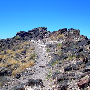Petroglyph National Monument: Trail to a crater rim Trail to a crater rim at Petroglyph National Monument