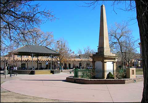 Santa Fe Trail Monument on the Plaza