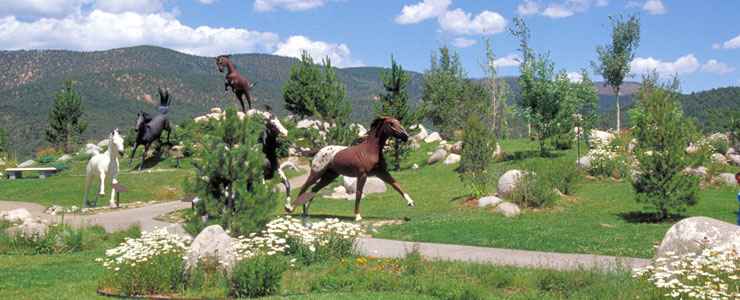 Free Spirits at Noisy Water sculpture, along the Billy the Kid Trail