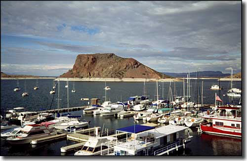 El Camino Real Historic Byway: A view of the marina at Elephant Butte Lake State Park The marina at Elephant Butte Lake State Park