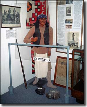Geronimo Trail Scenic Byway: A statue of Geronimo at the Geronimo Springs Museum Statue of Geronimo at Geronimo Springs Museum