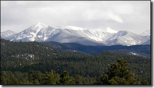 The High Road to Taos: A view of Truchas Peaks Truchas Peaks from along the High Road to Taos