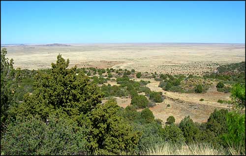 Coming to the edge of the mesa