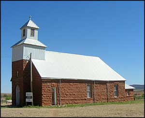The restored church at Gallegos