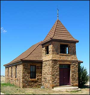 The old church in Solano, along La Frontera del Llano Scenic Byway