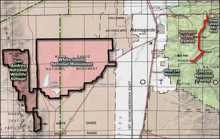 Alamogordo area map