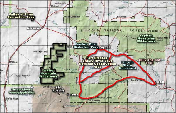 Ruidoso area map