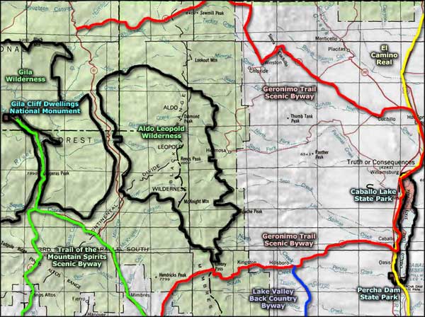 Geronimo Trail area map