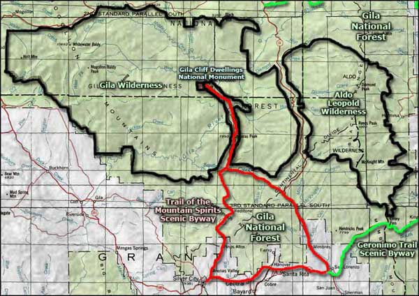 Silver City area map
