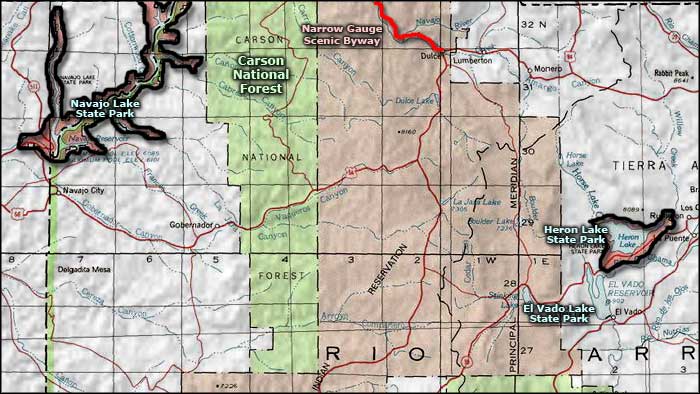 Dulce area map