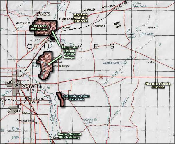 Roswell area map