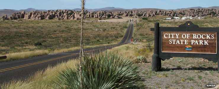City of Rocks State Park: A view at the entrance to the park Entrance to City of Rocks State Park
