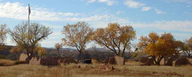 The ruins at Fort Selden State Historic Site