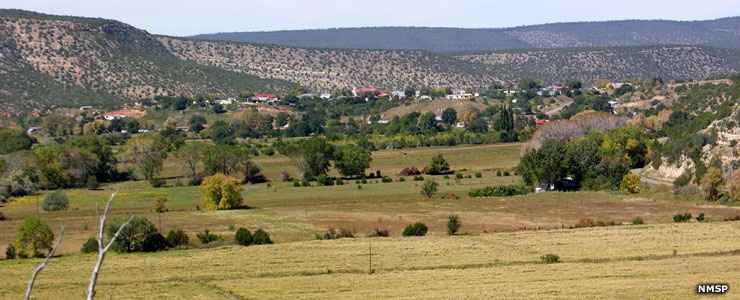 Villanueva State Park: A view of the Villanueva Valley The valley where Villanueva State Park is located