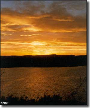 Brantley Lake State Park: Sunset over the lake Sunset at Brantley Lake State Park