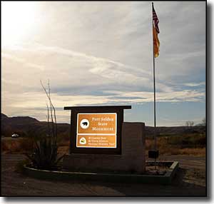 The entrance to Fort Selden State Historic Site