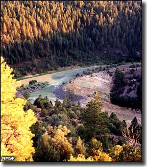 Heron Lake State Park: A view of Rio Chama below the dam Rio Chama below Heron Lake Dam