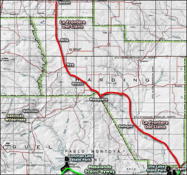 La Frontera del Llano area map