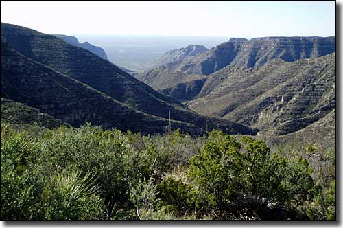 A view in the Carlsbad Caverns wilderness area Carlsbad Caverns Wilderness