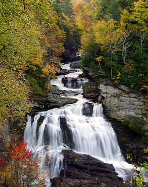 North Carolina National Forests: A view of Callusaja Falls in Nantahalla National Forest Cullasaja Falls, Nantahalla National Forest