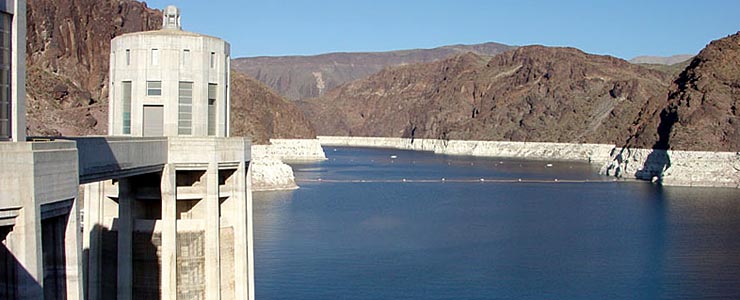 Looking upstream on Lake Mead from Hoover Dam
