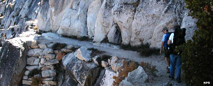 Typical wilderness trail in the Sierra Nevada Mountains
