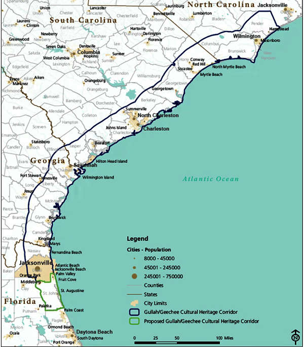 Map of the Gullah Geechee Cultural Heritage Corridor Gullah Geechee Cultural Heritage Corridor map