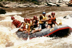 Whitewater rafters on the Chattooga Wild and Scenic River