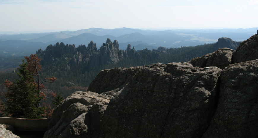 A view from Black Elk Peak in Black Hills National Forest