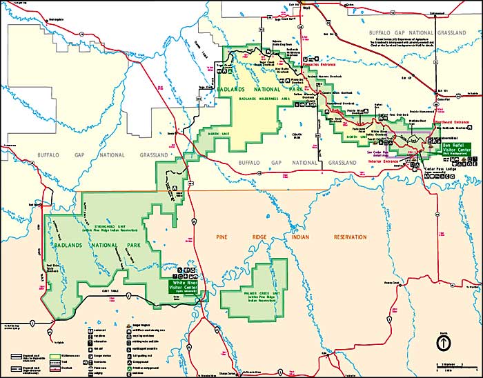 Map of Badlands National Park