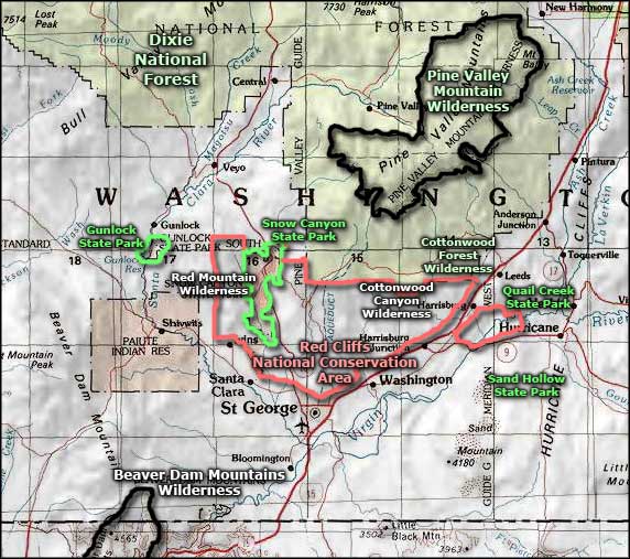 St. George area map
