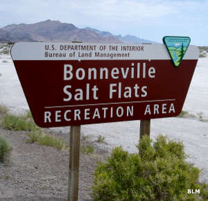 Bonneville Salt Flats sign