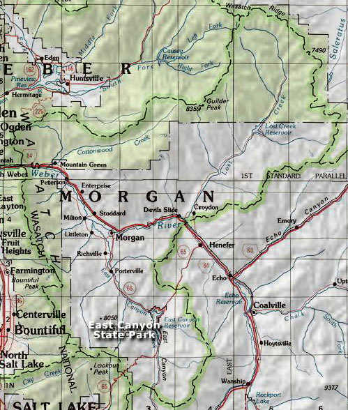 Map of the Morgan County area Morgan County area map