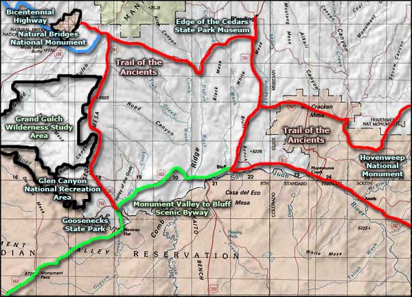 Southeast Utah area map