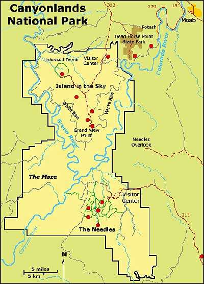 Canyonlands National Park map