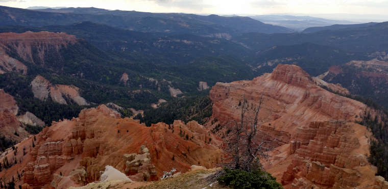 A view into Ashdown Gorge Wilderness from Cedar Breaks National Monument
