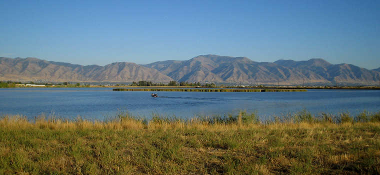 Newton, UT: A view of Cutler Reservoir Cutler Reservoir, to the south of Newton