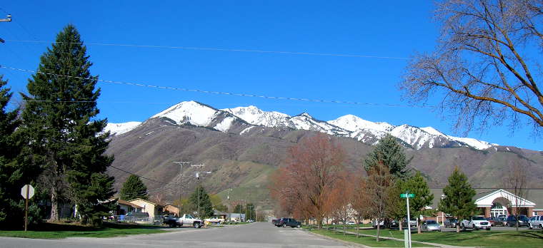 Wellsville, UT: Box Elder Peak from Wellsville A view of Box Elder Peak