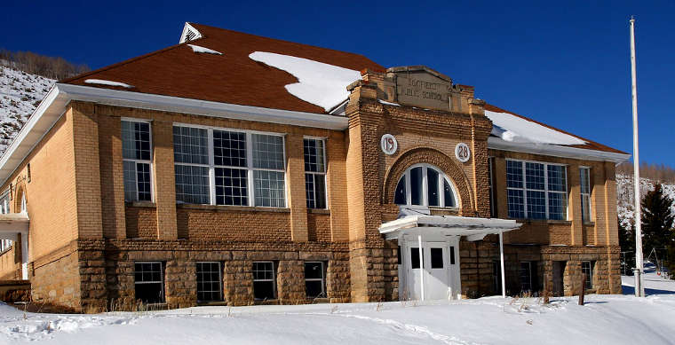 Scofield, UT: The old Scofield High School Scofield High School