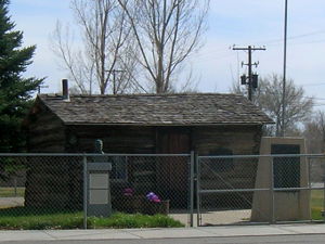 Wellington, UT: Historic cabin in City Park A historic cabin preserved in Wellington City Park