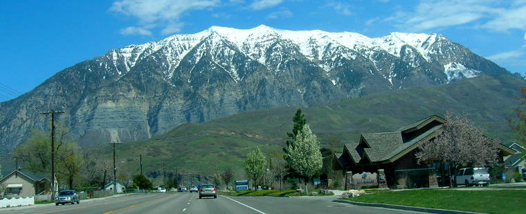 Utah County, UT: Mount Timpanogos from Provo Mount Timpanogos