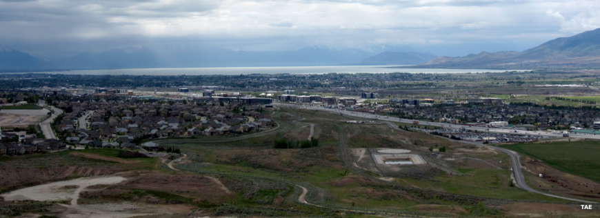 Utah County: Looking down on Utah County from the summit of Flight Park A view over Utah County from the top of Flight Park