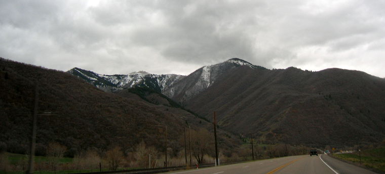 Wasatch County, UT: A view of the Wasatch Mountains The Wasatch Mountains