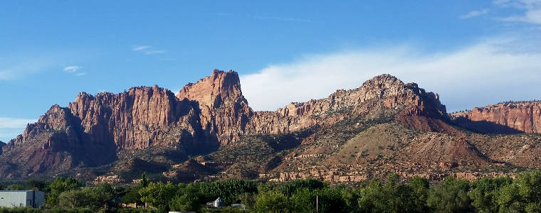 Hildale, UT: Looking across town to Canaan Mountain Wilderness Hildale, Utah